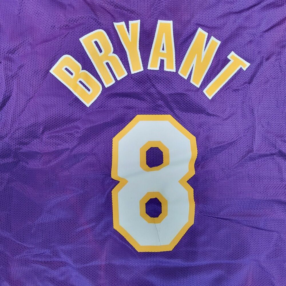 Vintage Kobe Bryant Los Angeles Lakers #8 Champion Jersey Purple 48 Rookie - Picture 8 of 11